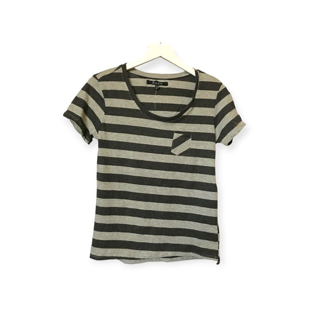 New Hype gray /dark gray cotton blend Tee shirt